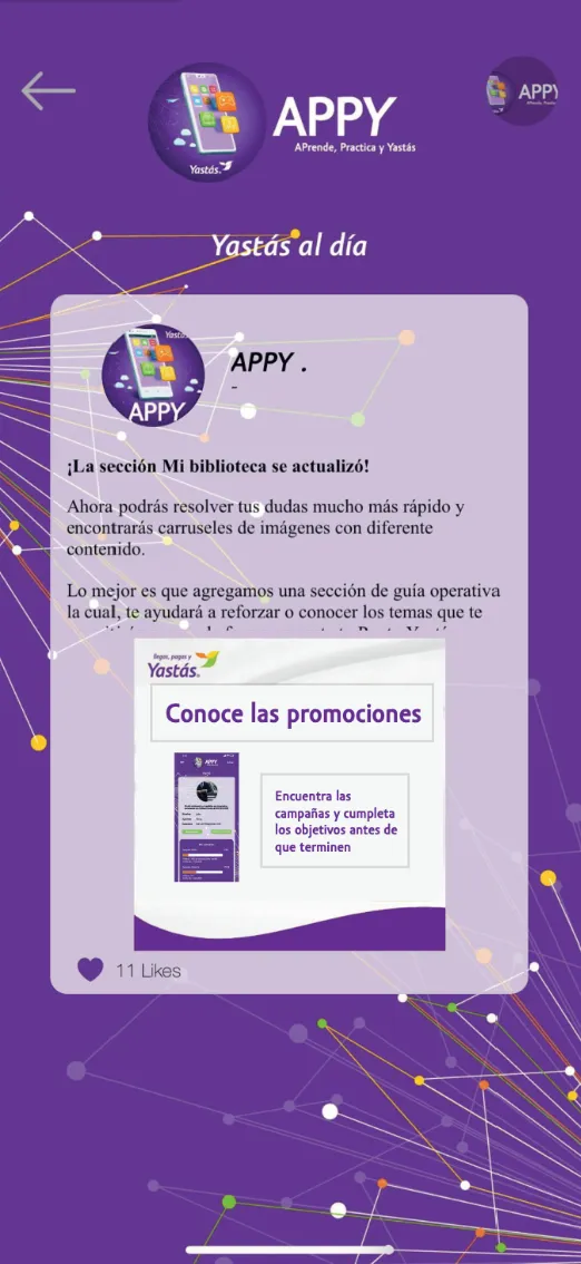Detalle de una publicación del muro con su imagen promocional.